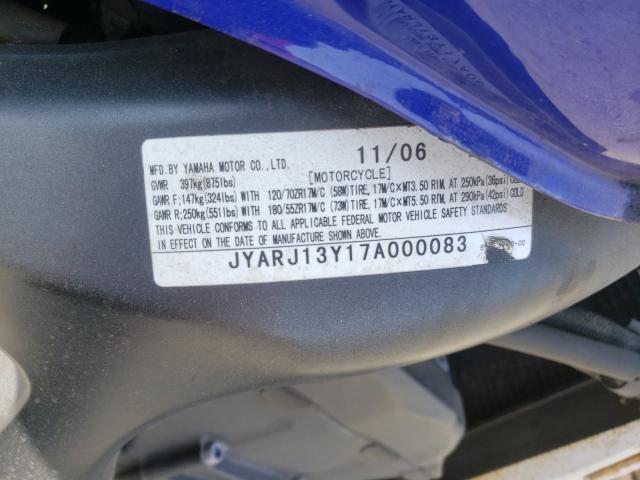 2007 YAMAHA FZ6 SHG JYARJ13Y17A000083