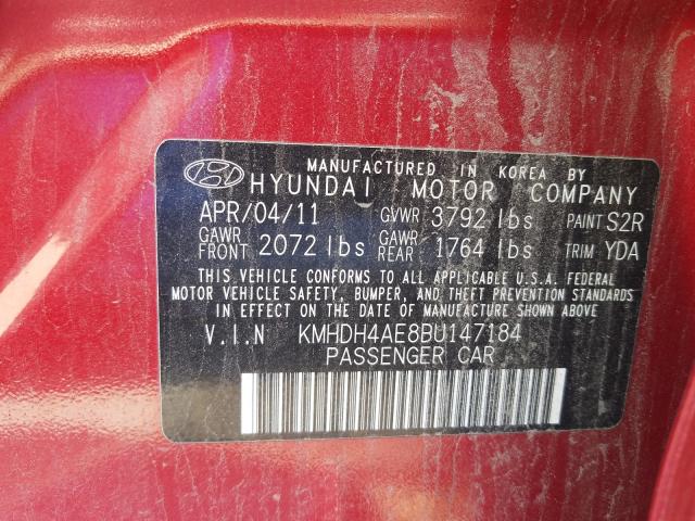 2011 HYUNDAI ELANTRA GL KMHDH4AE8BU147184