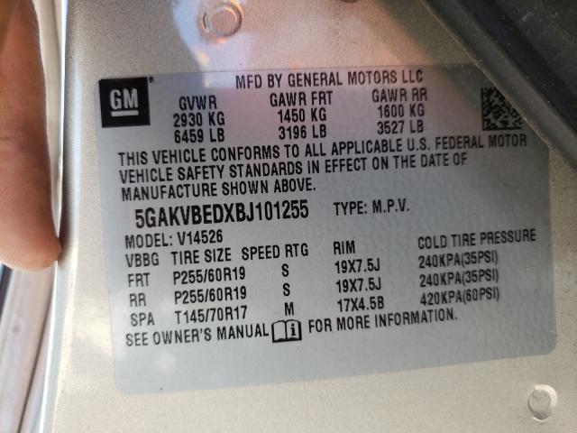 2011 BUICK ENCLAVE CX 5GAKVBEDXBJ101255