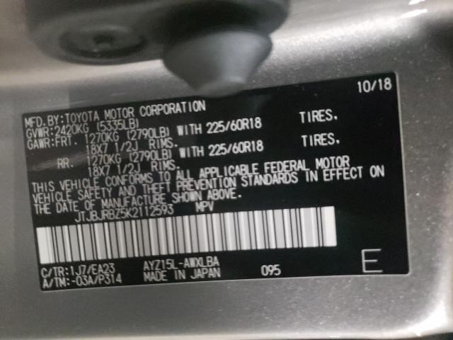 2019 LEXUS NX 300H JTJBJRBZ5K2112593