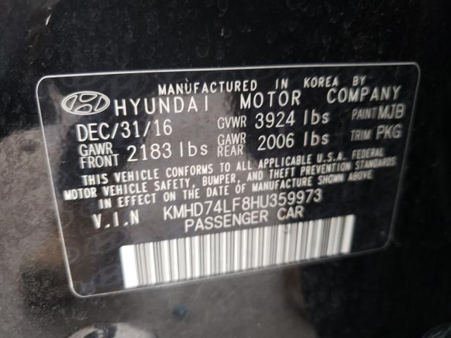 2017 HYUNDAI ELANTRA SE KMHD74LF8HU359973