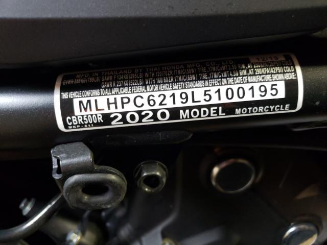 2020 HONDA CBR500 R MLHPC6219L5100195