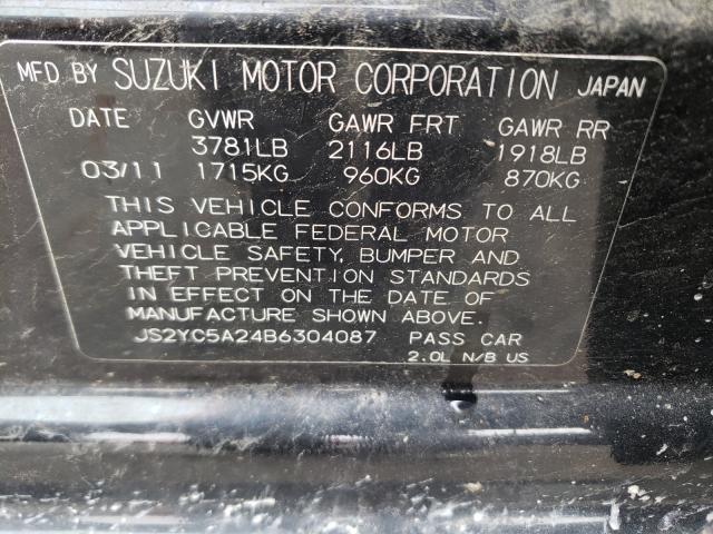 2011 SUZUKI SX4 LE JS2YC5A24B6304087
