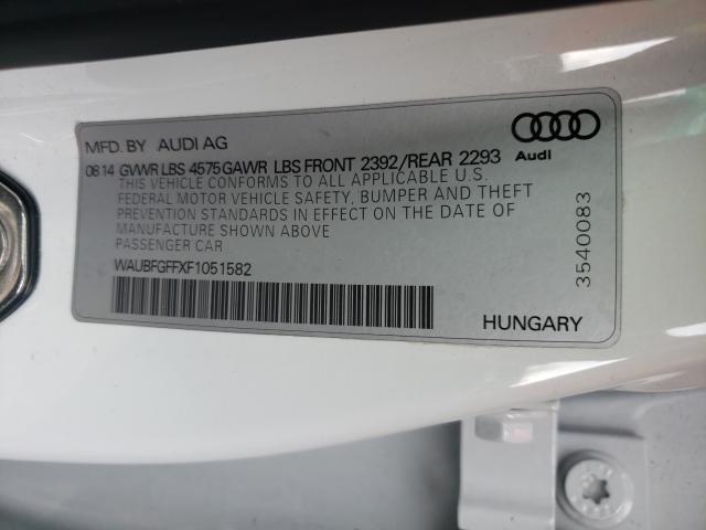 2015 AUDI A3 2.0T WAUBFGFFXF1051582