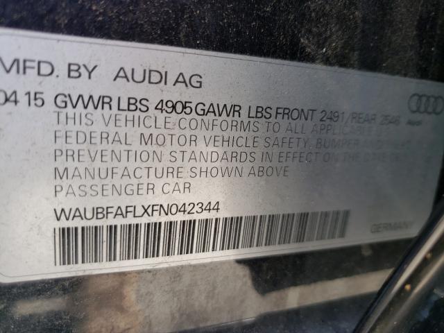 VIN WAUBFAFLXFN042344 2015 Audi A4, Premium no.10