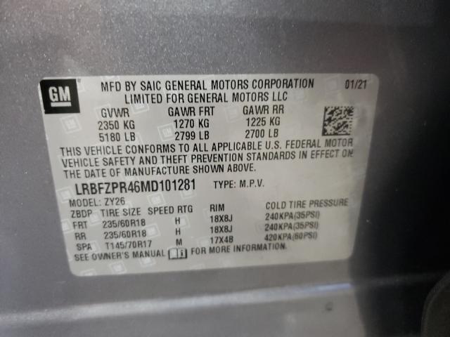 2021 BUICK ENVISION E LRBFZPR46MD101281