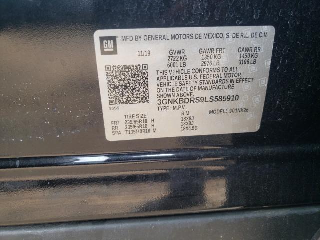 2020 CHEVROLET BLAZER 3LT 3GNKBDRS9LS585910