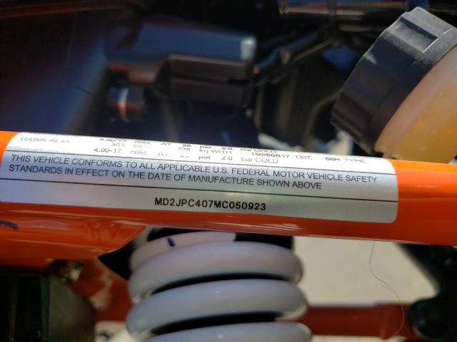 2021 KTM DUKE 390 MD2JPC407MC050923