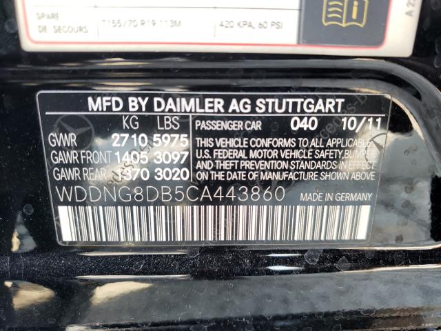 2012 MERCEDES-BENZ S 350 BLUE WDDNG8DB5CA443860