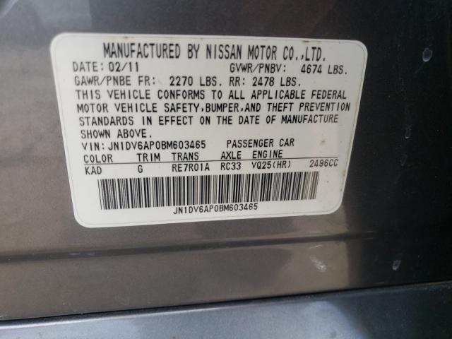 2011 INFINITI G25 BASE JN1DV6AP0BM603465