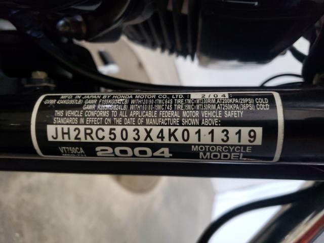 2004 HONDA VT750 CA JH2RC503X4K011319
