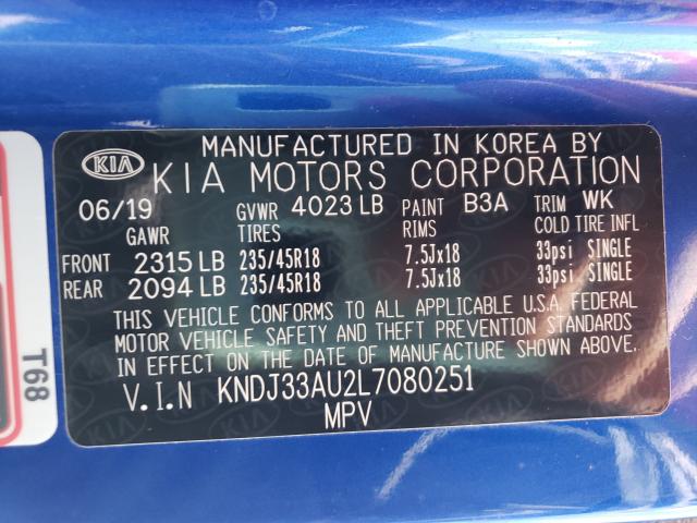 2020 KIA SOUL EX KNDJ33AU2L7080251