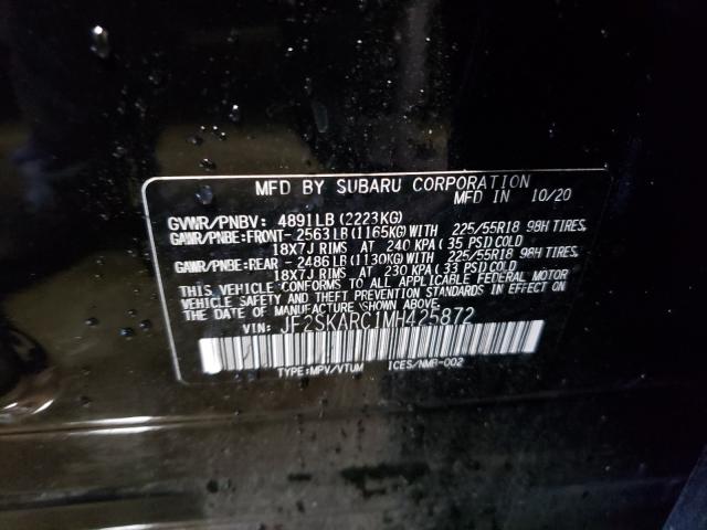 2021 SUBARU FORESTER S JF2SKARC1MH425872