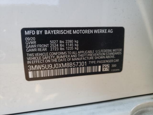 2021 BMW M340XI 3MW5U9J0XM8B57301