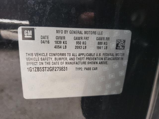 2016 CHEVROLET UK 1G1ZB5ST2GF279831
