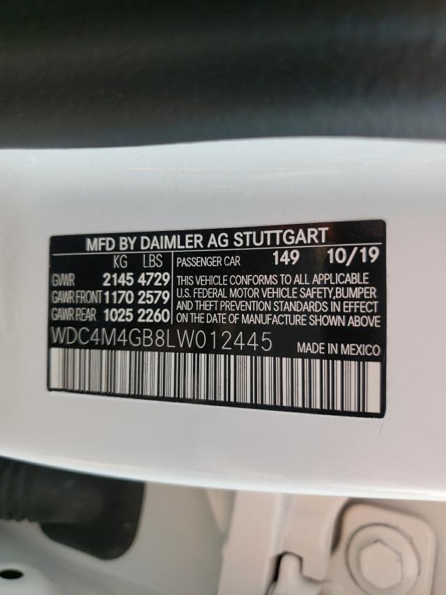 2020 MERCEDES-BENZ GLB 250 WDC4M4GB8LW012445