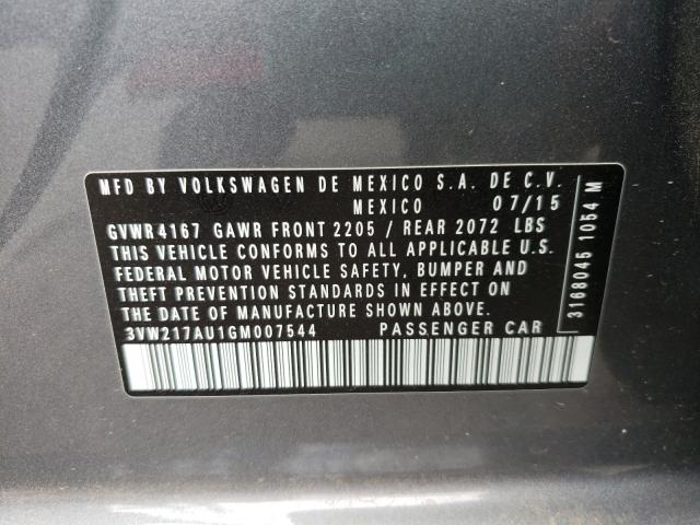 2016 VOLKSWAGEN GOLF S/SE 3VW217AU1GM007544