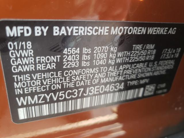 2018 MINI COOPER COU WMZYV5C37J3E04634