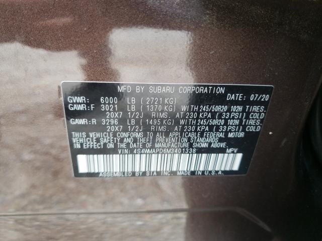 2021 SUBARU ASCENT LIM 4S4WMAPD6M3401338