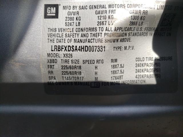 2017 BUICK ENVISION E LRBFXDSA4HD007331