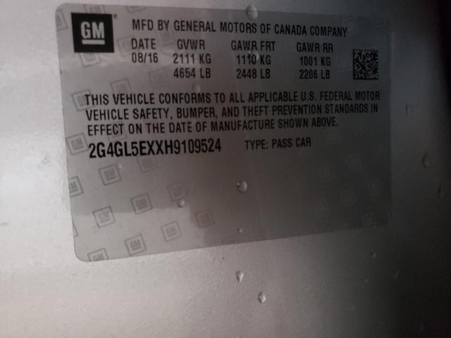 2017 BUICK REGAL SPOR 2G4GL5EXXH9109524