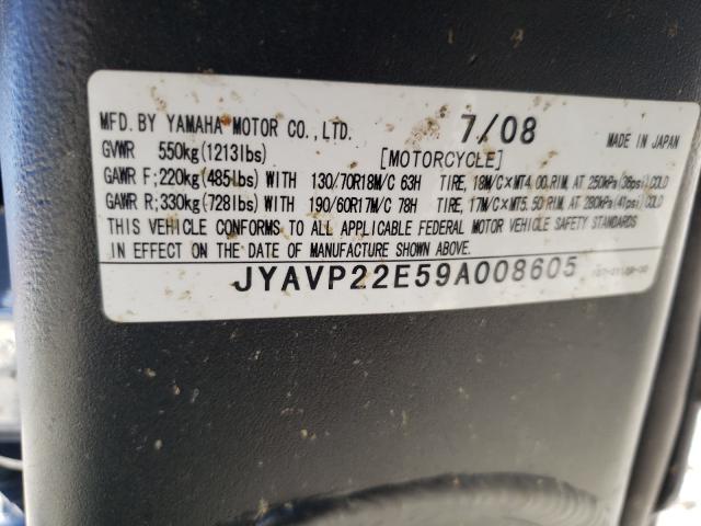 2009 YAMAHA XV1900 CT JYAVP22E59A008605