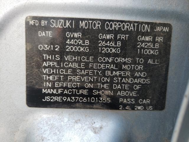 2012 SUZUKI KIZASHI SE JS2RE9A37C6101355
