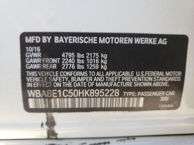 2017 BMW 330E WBA8E1C50HK895228