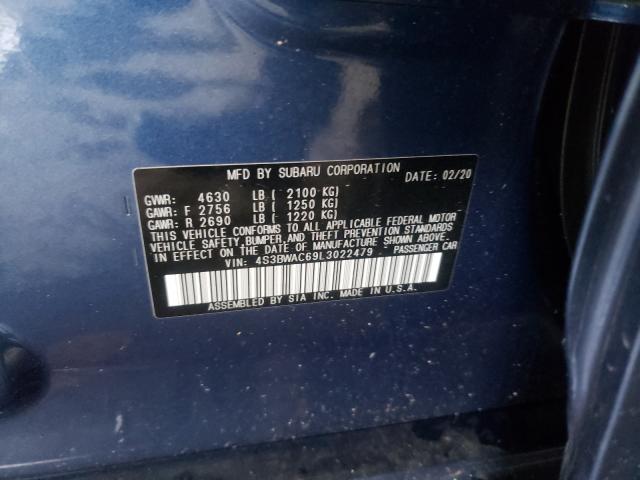2020 SUBARU LEGACY PRE 4S3BWAC69L3022479