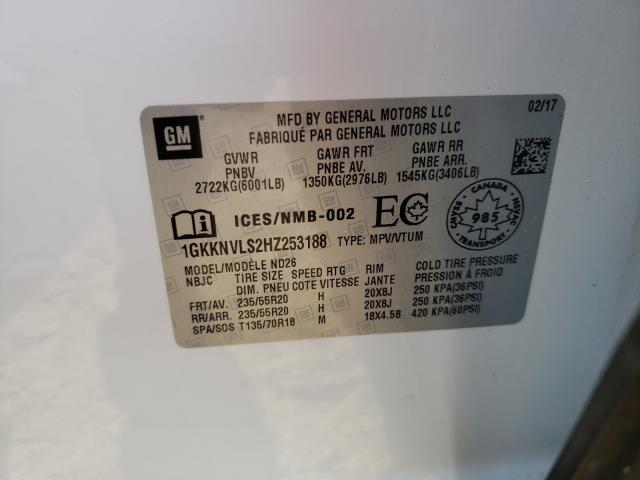 2017 GMC ACADIA ALL 1GKKNVLS2HZ253188