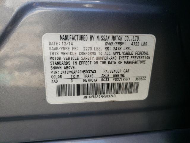 2015 INFINITI Q40 JN1CV6AP4FM503743