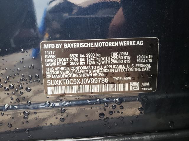 2018 BMW X5 XDR40E 5UXKT0C5XJ0V99786