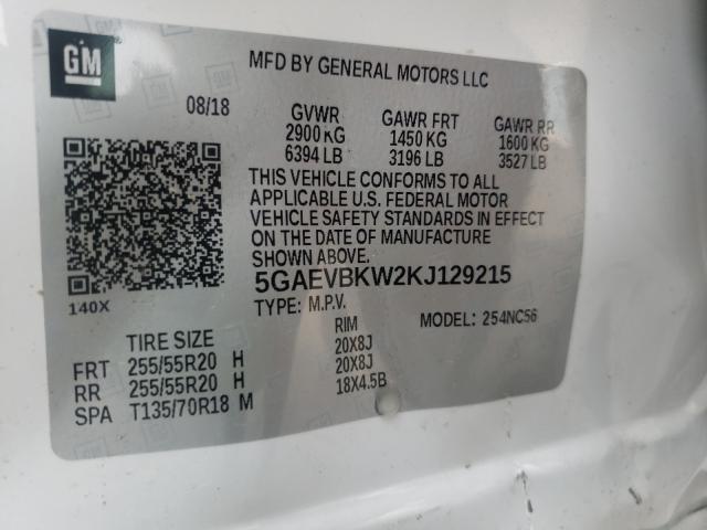 2019 BUICK ENCLAVE PR 5GAEVBKW2KJ129215