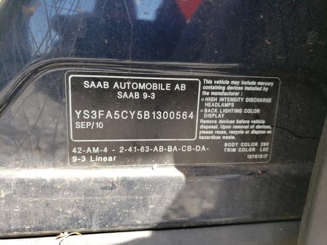 2011 SAAB 9-3 2.0T YS3FA5CY5B1300564