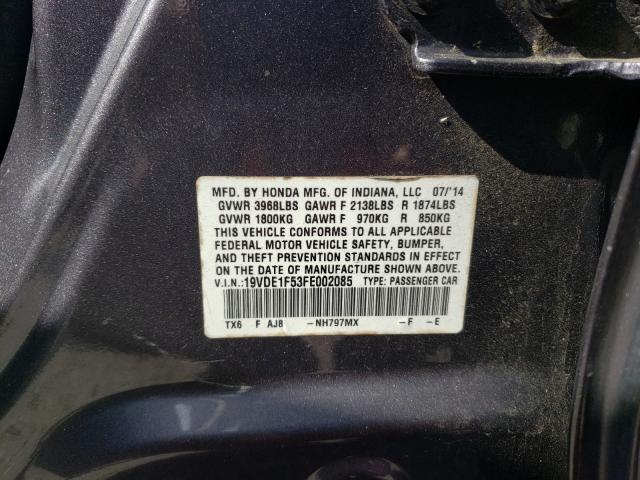 2015 ACURA ILX 20 PRE 19VDE1F53FE002085