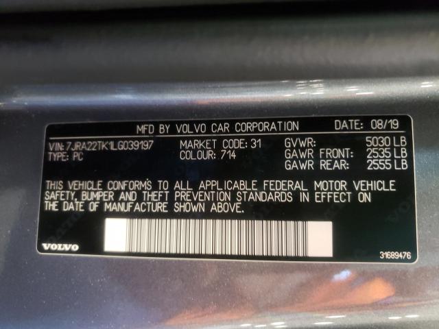 2020 VOLVO S60 T6 MOM 7JRA22TK1LG039197