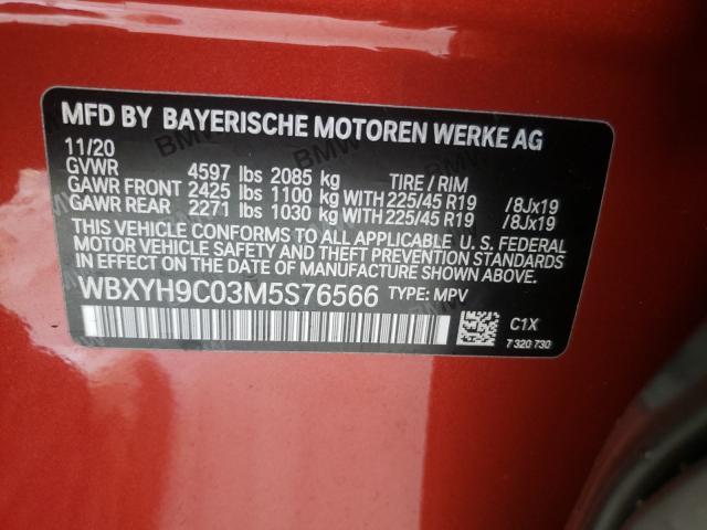 2021 BMW X2 SDRIVE2 WBXYH9C03M5S76566