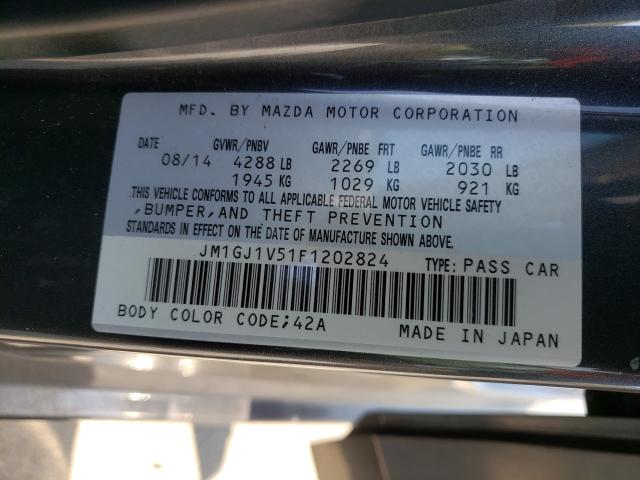 2015 MAZDA 6 TOURING - JM1GJ1V51F1202824
