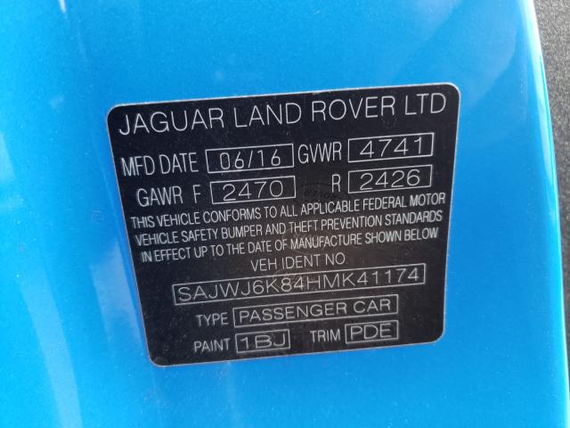 2017 JAGUAR F-TYPE SVR SAJWJ6K84HMK41174