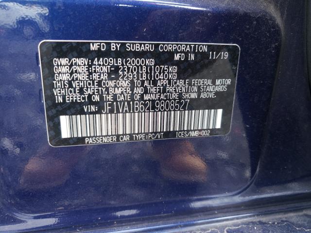 2020 SUBARU WRX PREMIU JF1VA1B62L9808527