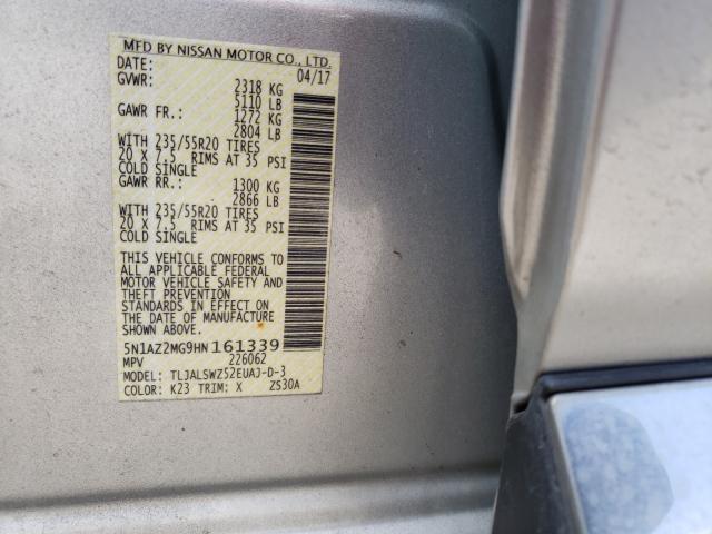 2017 NISSAN MURANO 5N1AZ2MG9HN161339