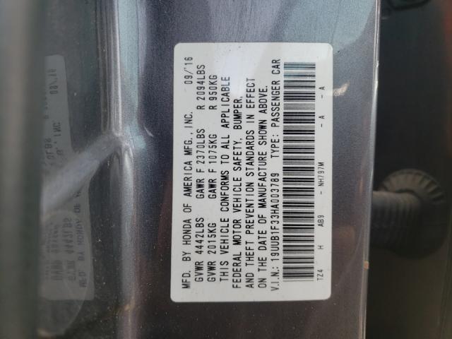 2017 ACURA TLX 19UUB1F33HA003789