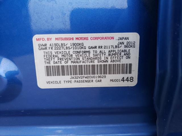 2012 MITSUBISHI LANCER SE JA32V2FW2CU019629