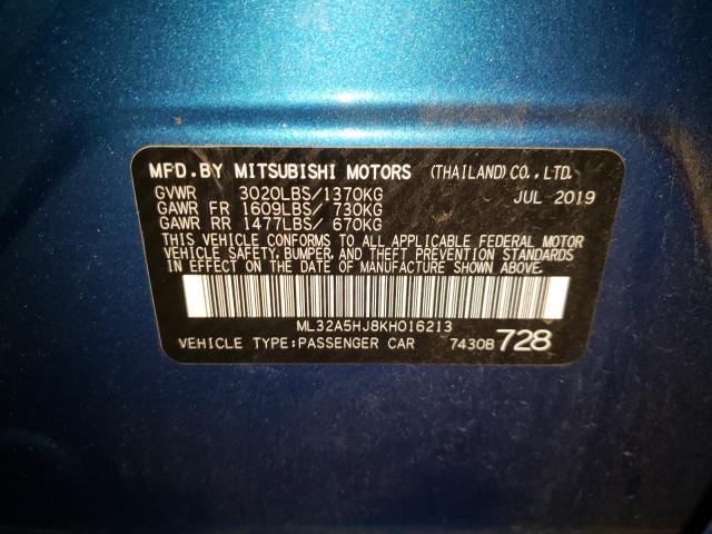 2019 MITSUBISHI MIRAGE LE ML32A5HJ8KH016213