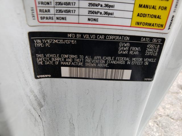 2013 VOLVO C70 T5 YV1672MC2DJ137151