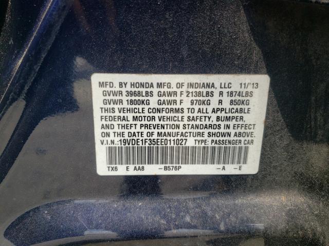 2014 ACURA ILX 20 19VDE1F35EE011027