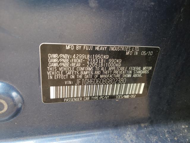 2011 SUBARU IMPREZA OU JF1GH6D60BG802380