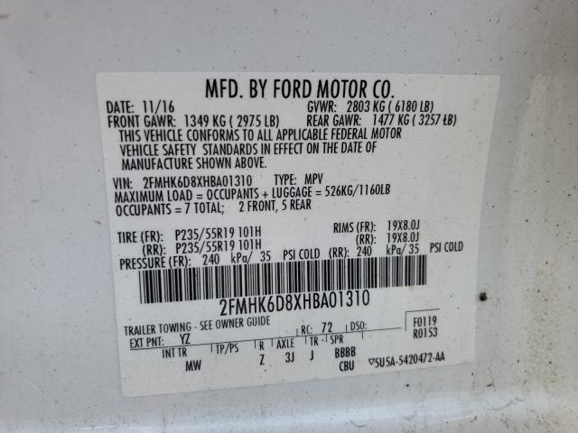 2017 FORD FLEX LIMIT 2FMHK6D8XHBA01310