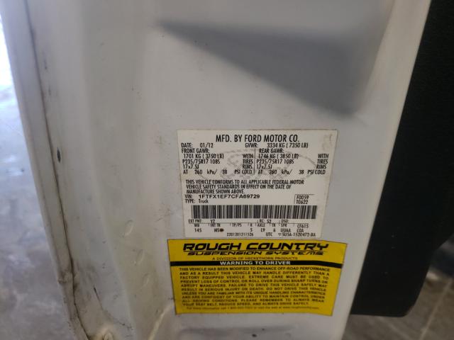 2012 FORD F-250 1FTFX1EF7CFA69729