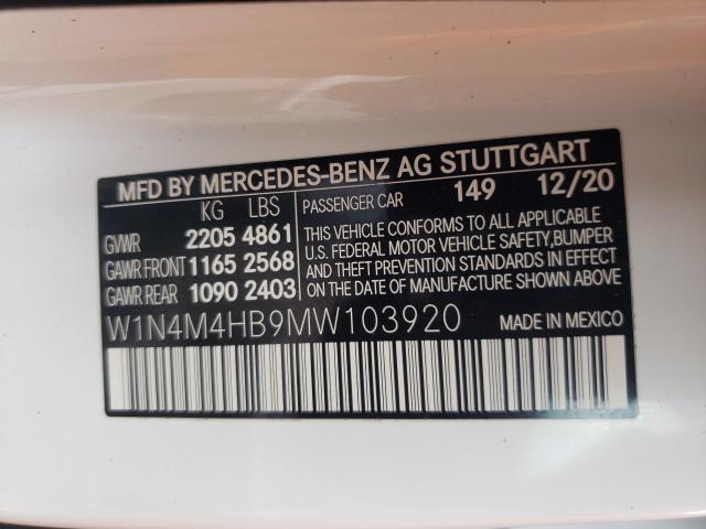 2021 MERCEDES-BENZ GLB 250 4M W1N4M4HB9MW103920